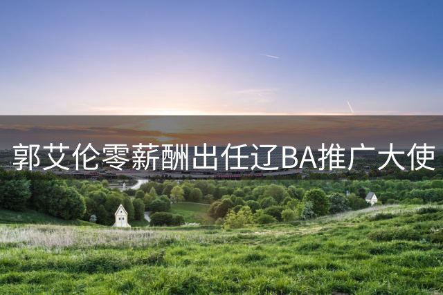 郭艾伦零薪酬出任辽BA推广大使 伤病恢复期暂缓职业规划